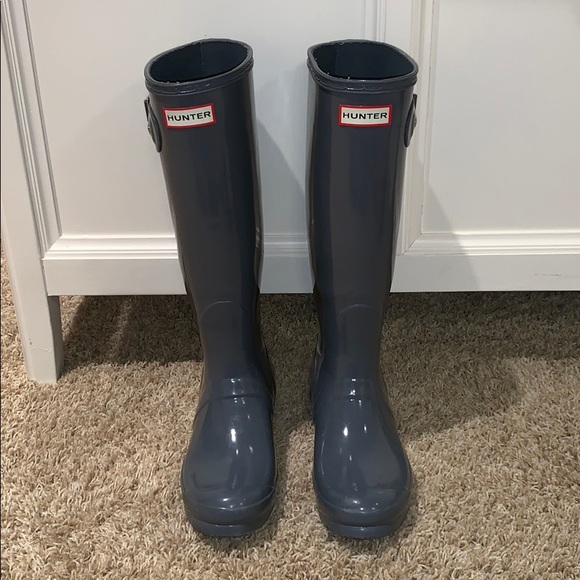 Tall gray Hunter Boots - Picture 1 of 2